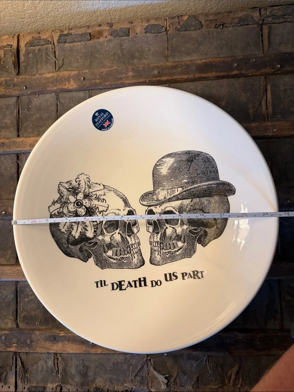 NWOT “Til Death Do Us Part” Large Serving Bowl by Royal Stafford